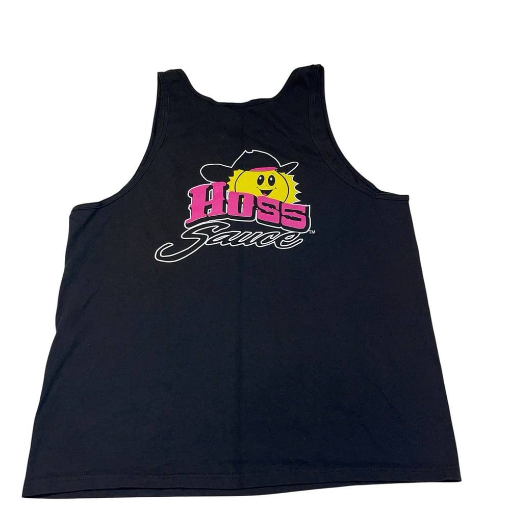 90s Vtg Hoss Sauce Cowboy Sunshine Adult Cotton Tank Top Anvil USA Made XLarge